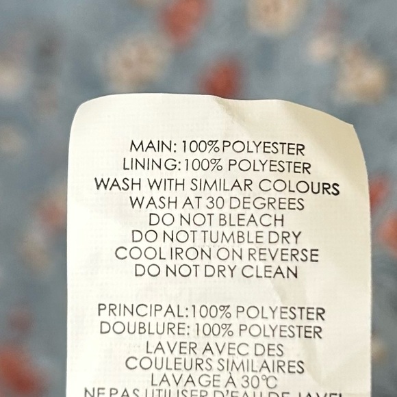 Nasty Gal Let's Grow Dancin' Floral Mini Dress Chiffon Puff Sleeve Blue Size 8 - Picture 8 of 10